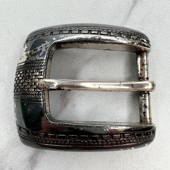 Vintage 1993 Silver Tone Simple Western Style Belt Buckle - Picture 1 of 10